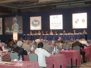 Conference meeting with Dr. Hans Nagel speaking, photograph by Phil Crabill